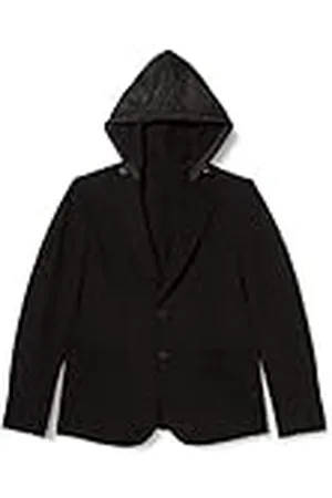 Armani Exchange Löstagbar huvtröja för män, enkelknäppt blazer, , S