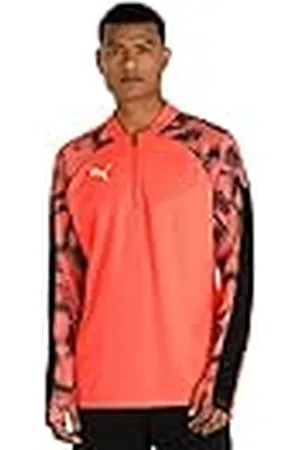 PUMA Individualfinal WC 1/4 svettad topp med dragkedja, flätkorall-svart, XXL herr, Silver korall - svart , XXL