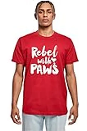 Merchcode Peanuts T-shirt för män – Rebel with Paws T-shirt, rund hals, normal passform, bomull 100 percent, XL, , XL