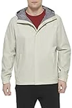 Tommy Hilfiger Lätt ventilerande vattentät regnjacka med huva för män, , 3XL
