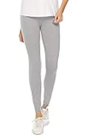 Sykooria Träningskläder Träningsbyxor Dam Bomull Sport Leggings Bekväma Mjuka Ogenomskinliga Stretch Leggings Stretch Sport Yoga Byxor Ljusgrå XL