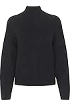 Part Two Oversized Pullover Fit långärmad ribbad stickad Funnel Neck, , XL