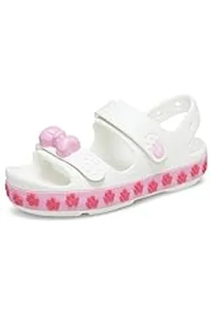 Crocs Crocband Cruiser Husdjur Sandal T, Unisex Barn Sandal, Vit/rosa, 27/28 EU