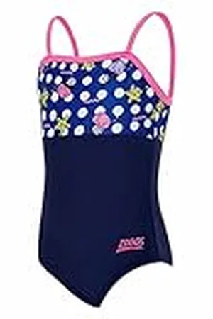 Zoggs Flickor Classicback Tots baddräkt, Jellyfish-tryck, 6 år, , 6 År