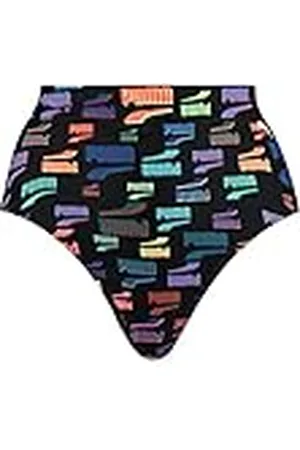 PUMA Bikini med hög midja för kvinnor, svart kombination, L, , L