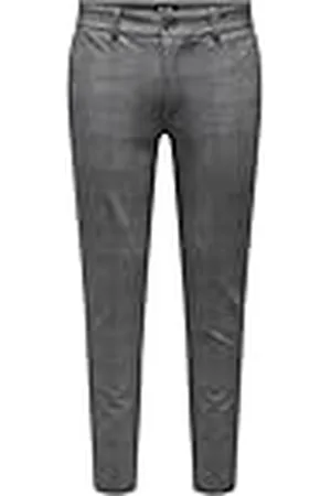 Only & Sons ONSMARK Check Pants HY 9887 NOOS byxor, Limestone, 36/34, , 36W x 34L