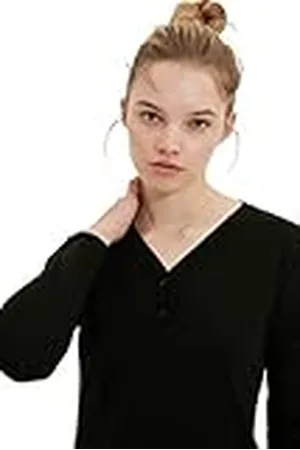 Trendyol Loungewear för kvinnor normal basic v-ringad stickad blus, , S