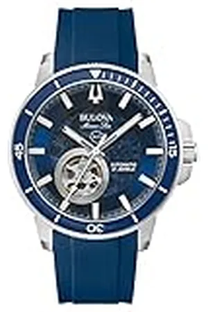 BULOVA Män analog automatisk klocka med silikonarmband 96A303, , Modern