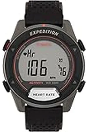 Timex Expedition robust digital 43 mm läderarmbandsur för män, , armband