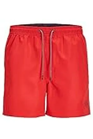 JACK & JONES Badbyxor för män JPSTFIJI JJSWIM SOLID S M L XL XXL, True röd/detalj: solid, M