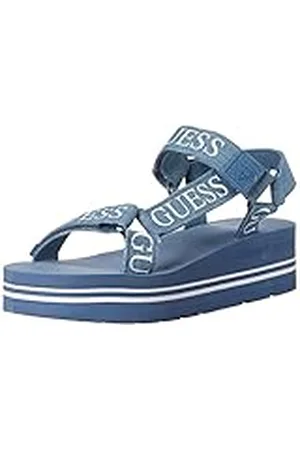 Guess Dam Avin kil sandal, blå + vit denim, 7 UK, Blå vit denim, 40 EU