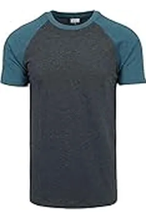 Urban classics Herr baseball t-shirt, kontrast kortärmad t-shirt, sportskjorta, rund hals, 100% jersey bomull tillgänglig, storlekar: S-5XL, , L