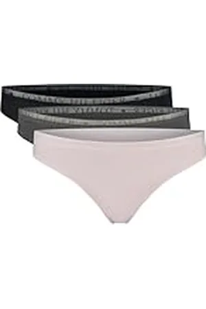 Tommy Hilfiger Dam 3-pack stringtrosor spets tangas, Rosa (Pearly Pink/Dark Ash/Sky), L