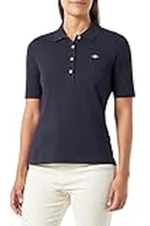 GANT Slim Shield Ss Pique pikétröja för damer, , XL
