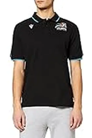 macron Unisex merchandising Ufficiale Polo Travel polycotton Zebre Rugby 2021/22, , XL