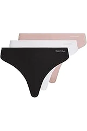 Calvin Klein 3 Pack Thong (Mid-Rise) Band, , 2XL för kvinnor, , XXL