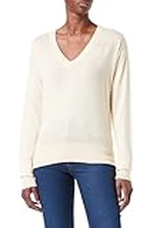 Scotch&Soda Dam V-ringad avslappnad passform Ecovero Blend tröja pullover, , XL
