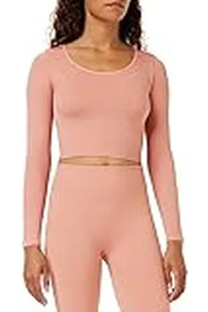 Sloggi Crop Top Ever Aloe Vera Långärmad Sömlös Mjuka Ribbade Toppar, Dimmig mauve, M
