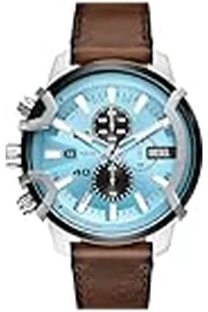 Diesel Herr Chronograph Quartz klocka med läderrem DZ4656