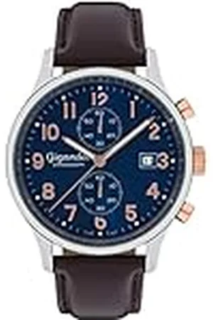 Gigandet Analog japansk kvartsurverk klocka för män med läderarmband AVG49-01
