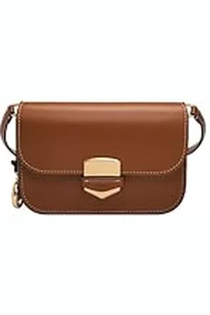 Fossil Damväska Lennox, Small Flap Crossbody i italienskt ödlepräglat läder, röd, l: 20,3 cm, b: 5,7 cm, h: 17,1 cm, ZB1945243
