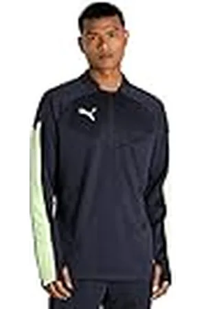 PUMA Individualfinal 1/4 svettad topp med dragkedja, glittrande parisiskt nattljus, S herr, , S