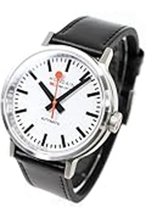 Mondaine Analog automatisk klocka för män med läderarmband MST.4161B.LBV, , Rem