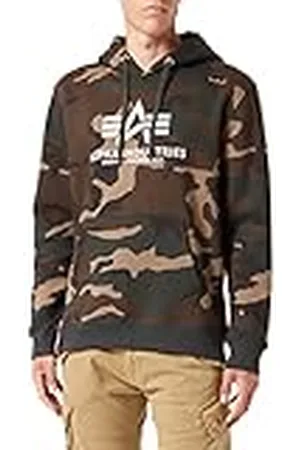 Alpha Industries Basic Hoody Camo Huvtröja för män