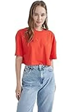 DeFacto Damer oversize crop tops – klassisk baströja för kvinnor – bekväm oversize skjorta för kvinnor, , M