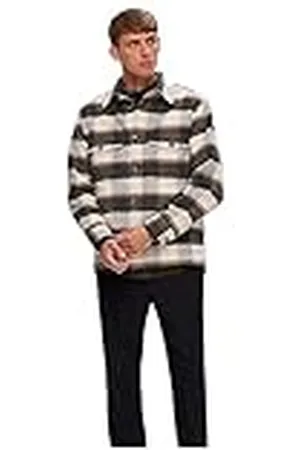SELECTED Shacket rutig, , XXL