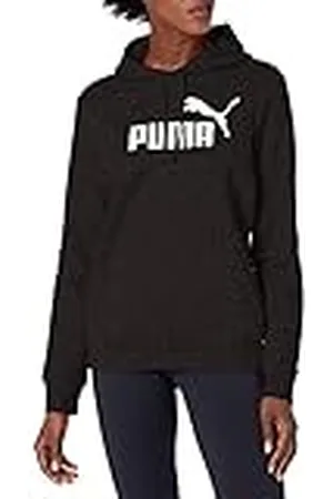 PUMA Essentials logotyp fleece huvtröja sweatshirt med huva, , L
