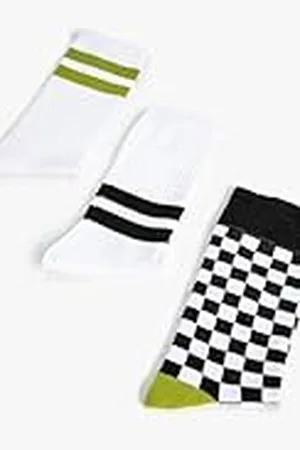 Koton Män 3-pack mönstrade strumpor set, , One Size