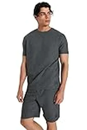 Trendyol Unisex vanlig stickad t-shirt kort pyjamasset, , XL, , XL