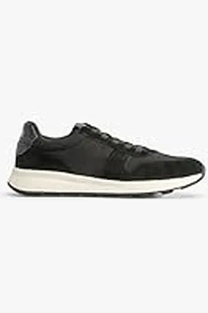 TOMS Herr Trvl Lite retro sneakers, vattenavvisande svart mocka/vintage twill, 12 UK, , 46 EU