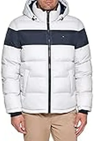 Tommy Hilfiger Hooded Puffer Jacket herr Down Alternative Outerwear Coat Hooded Puffer Jacket, , M