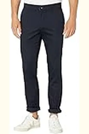 Armani Exchange Mäns raka passform byxor djup marinblå, 31, , 31