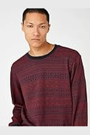 Koton Herr basic jacquardtröja crew neck långärmad, , M