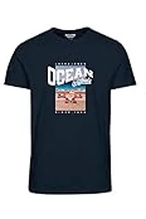 JACK & JONES Bestseller A/S Jorbooster Tee Ss Crew Neck Drop 5 T-shirt, Navy Blazer, S, , S