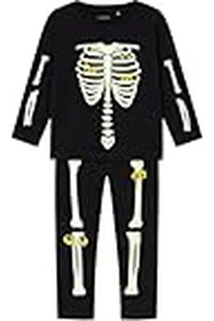 NAME IT Unisex Nmnoween Ls topp set långärmad skjorta, , 104