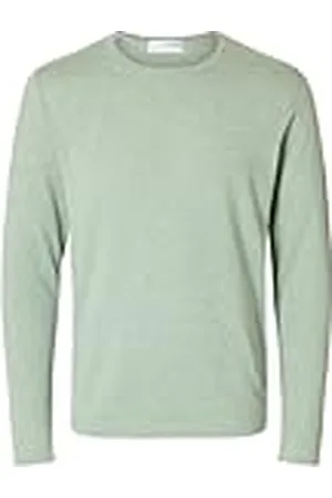 SELECTED Selected Tröja med rund hals SLHROME S M L XL XXL svart grå blå bomull, storlek: M, färg: 16079774, , M