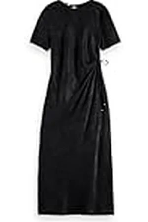 Scotch&Soda Scotch & läsk krossad satin omlottklänning, , 38