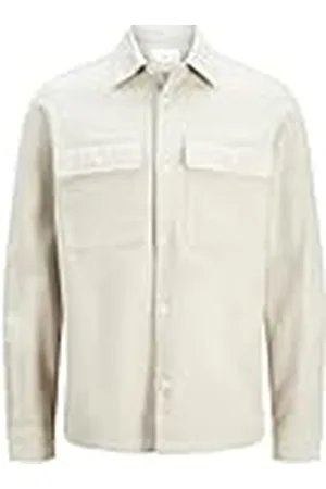 JACK & JONES JACK&JONES JPRRAYMOND Melange SOLID Overshirt LS SN skjortjacka, sommar sand/passform: Comfort FIT, XL