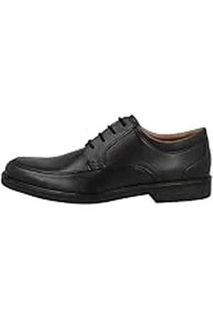 Clarks Un Aldric Park Oxford för män, Svart läder, 41 EU Weit