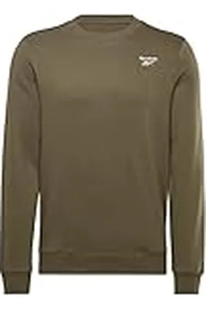 Reebok Mäns RI vänster bröstlogotyp crew-tröja, armégrön, S