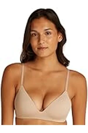Calvin Klein Dam trådlös t-shirt BH, beige, 34A, , 75