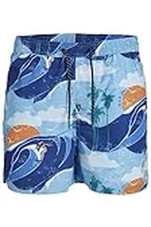 JACK & JONES PLUS Mäns JPSTFIJI JJSWIM AOP Pack LY SN PLS badshorts, Blue Tint, 46