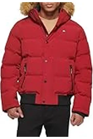 Tommy Hilfiger Mäns arktisk duk quiltad snorkel bomberjacka parkas, , XL