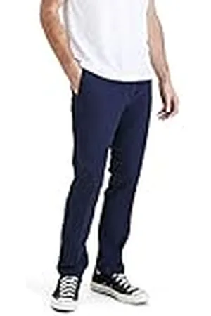 Dockers Signature Go Slim Fit Khaki Smart 360 Tech Byxor, Marinblå kavaj, 33W / 34L