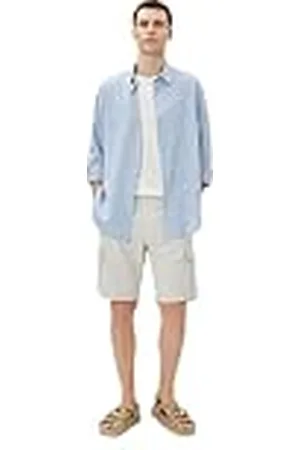Koton Herr linen blandning, cargoficka, detaljerade knappade shorts, , 42 SE