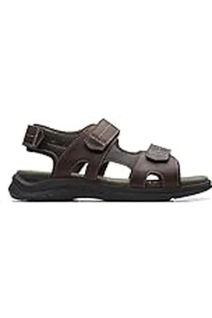 Clarks Herrar Walkford Walk Sandal, Dark Brown, 43 EU, , 43 EU